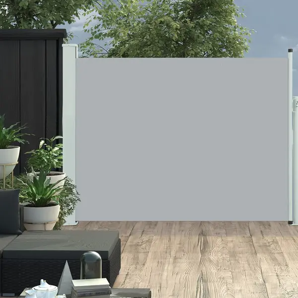 Gossi copertina laterala retractabila de terasa, gri, 140 x 500 cm