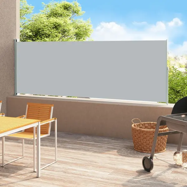 Gossi copertina laterala retractabila de terasa, gri, 200x500 cm