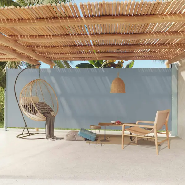 Gossi copertina laterala retractabila de terasa, gri, 200x600 cm