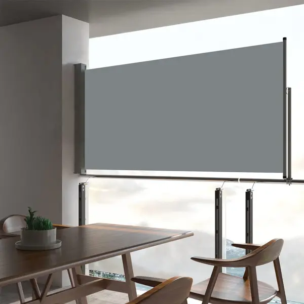 Gossi copertina laterala retractabila de terasa, gri, 80 x 300 cm
