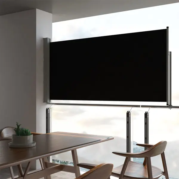 Gossi copertina laterala retractabila de terasa, negru, 120 x 300 cm