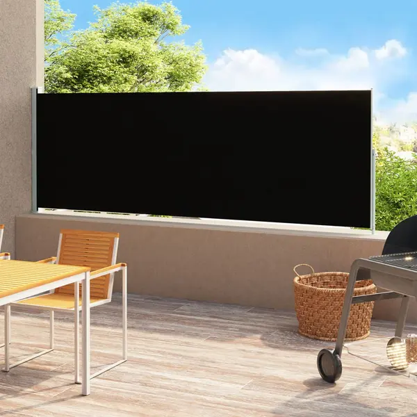 Gossi copertina laterala retractabila de terasa, negru, 200 x 500 cm