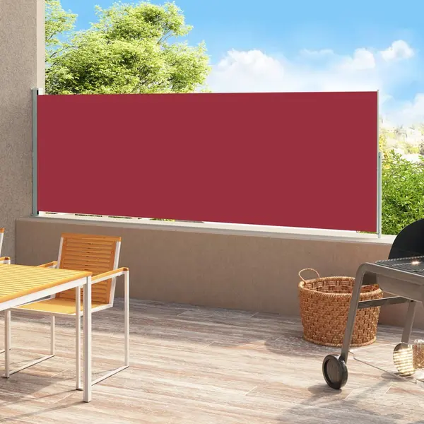 Gossi copertina laterala retractabila de terasa, rosu, 180x500 cm