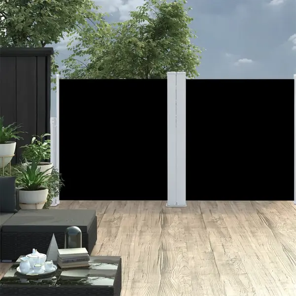 Gossi copertina laterala retractabila, negru, 120 x 600 cm
