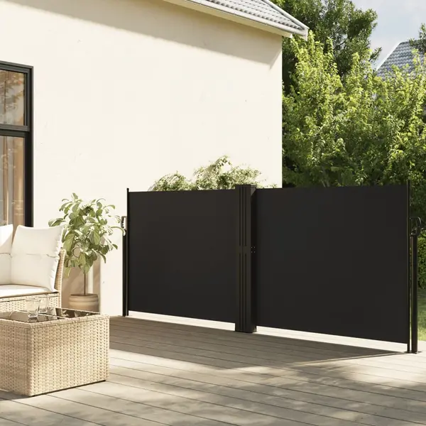 Gossi copertina laterala retractabila, negru, 140x1200 cm