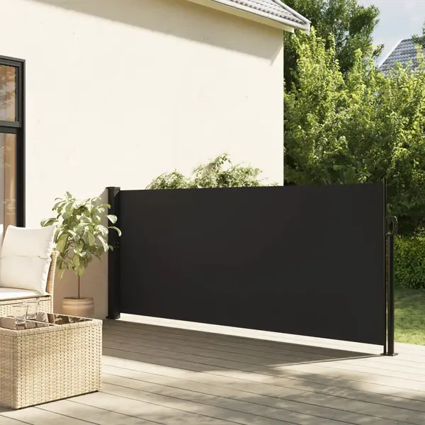 Gossi copertina laterala retractabila, negru, 140x500 cm