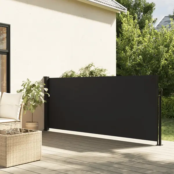 Gossi copertina laterala retractabila, negru, 140x600 cm