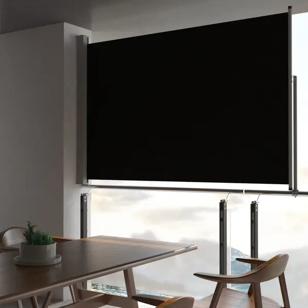 Gossi copertina laterala retractabila, negru, 160 x 300 cm