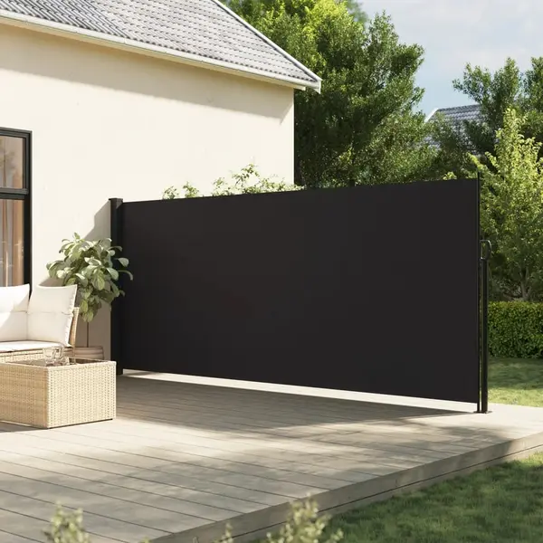Gossi copertina laterala retractabila, negru, 160x500 cm