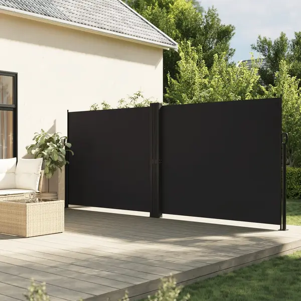 Gossi copertina laterala retractabila, negru, 180x600 cm