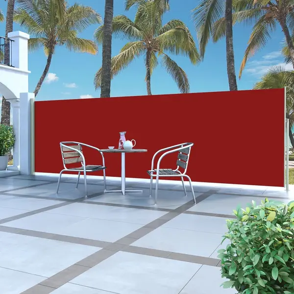 Gossi copertina laterala retractabila, rosu, 160x500 cm