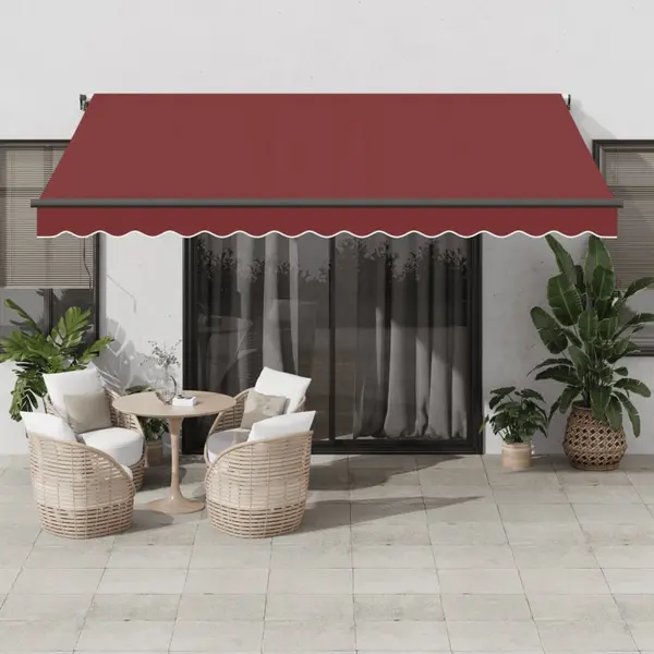 Gossi copertina retractabila automat cu led-uri, visiniu, 400x300 cm