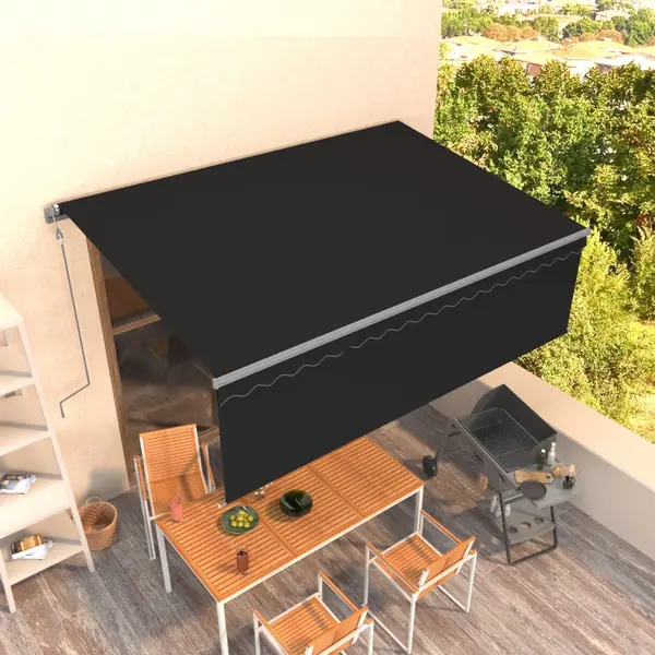 Gossi copertina retractabila automat cu stor, antracit, 4,5x3 m