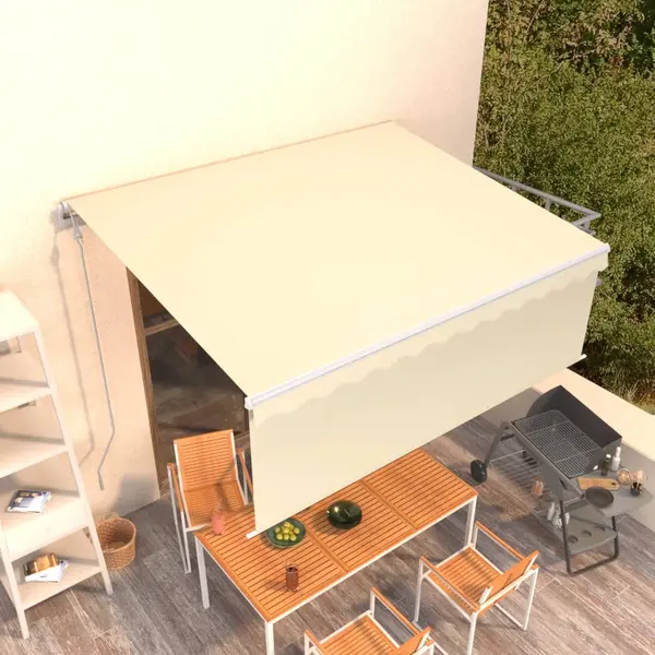 Gossi copertina retractabila automat cu stor, crem, 4x3 m