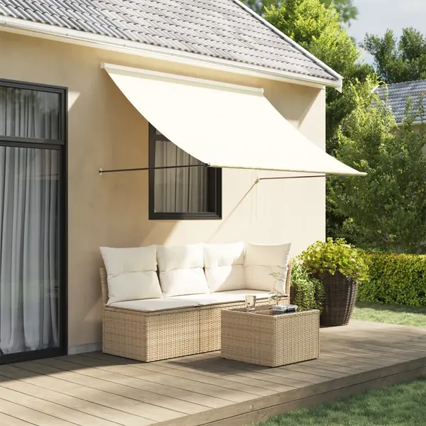 Gossi copertina retractabila, crem, 250x150 cm, tesatura si otel