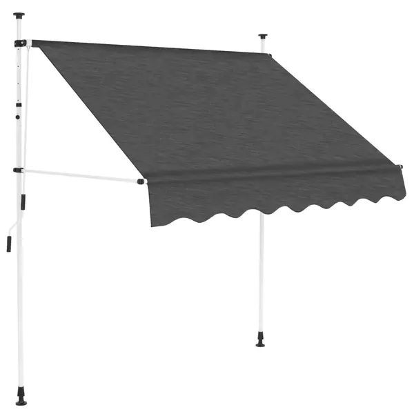 Gossi copertina retractabila manual, antracit, 150 cm