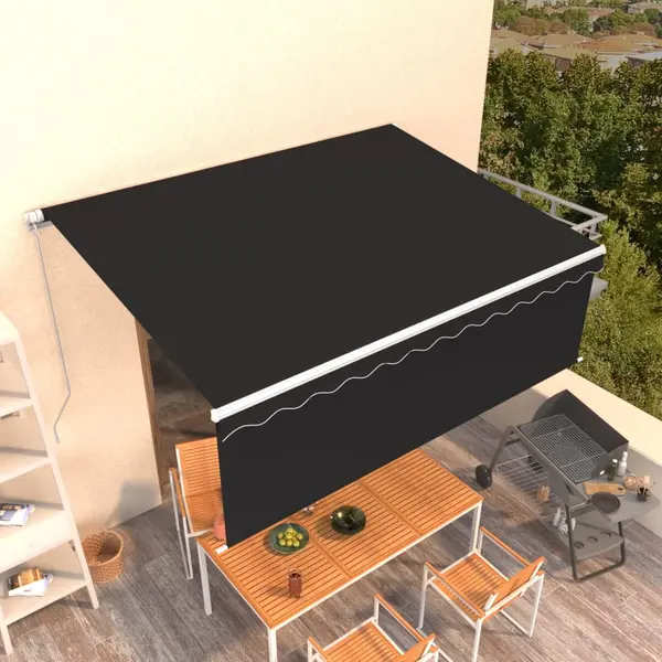 Gossi copertina retractabila manual cu stor, antracit, 4x3 m