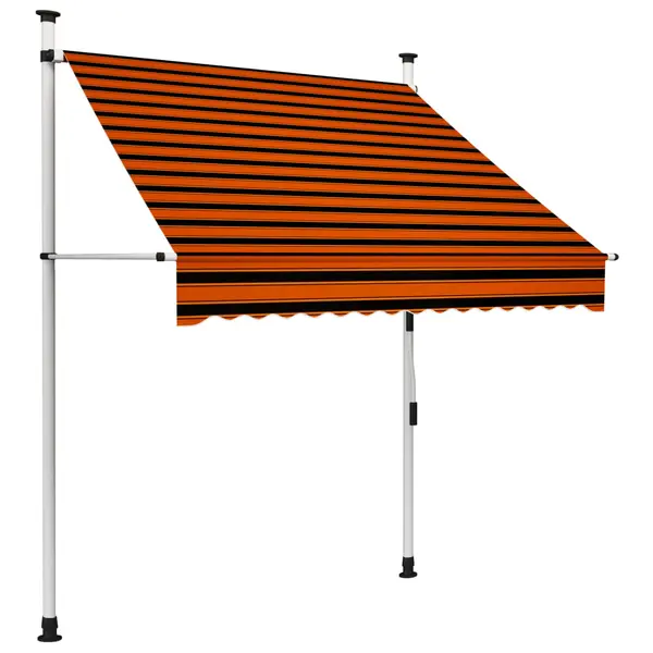 Gossi copertina retractabila manual, portocaliu si maro, 150 cm