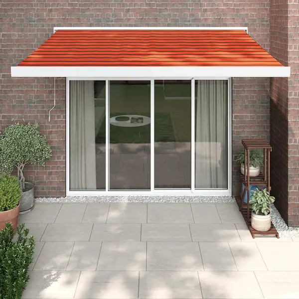 Gossi copertina retractabila portocaliu/maro 3x2,5 m, textil/aluminiu