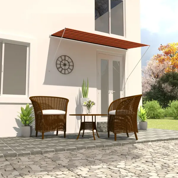 Gossi copertina retractabila, portocaliu si maro, 300 x 150 cm