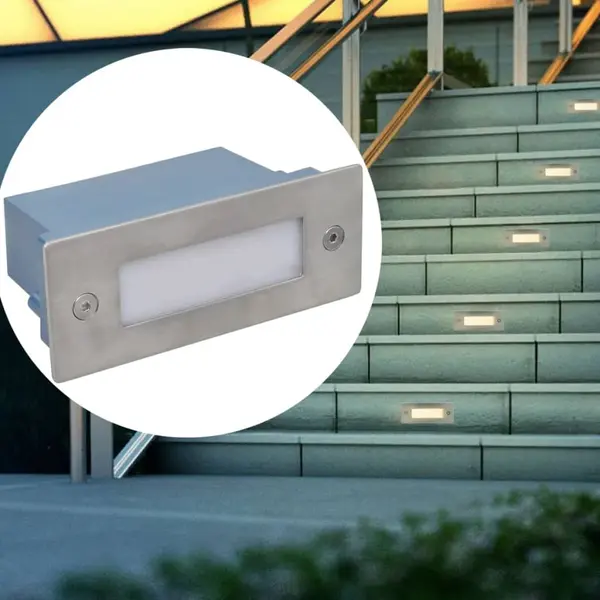 Gossi corpuri de iluminat trepte cu led, 2 buc., 44 x 111 x 56 mm