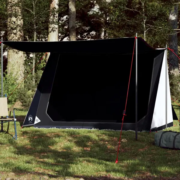 Gossi cort camping, 2 persoane, alb, tesatura opaca, impermeabil