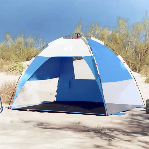 Gossi cort camping 2 persoane albastru azur impermeabil setare rapida