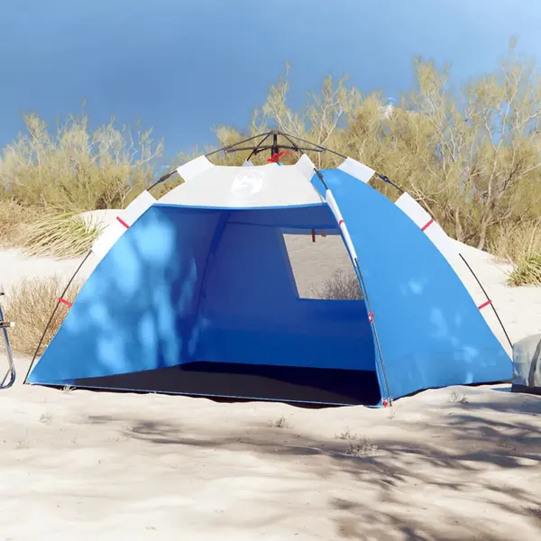 Gossi cort camping 2 persoane albastru azur impermeabil setare rapida