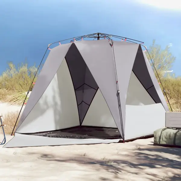 Gossi cort camping 4 persoane gri impermeabil setare rapida