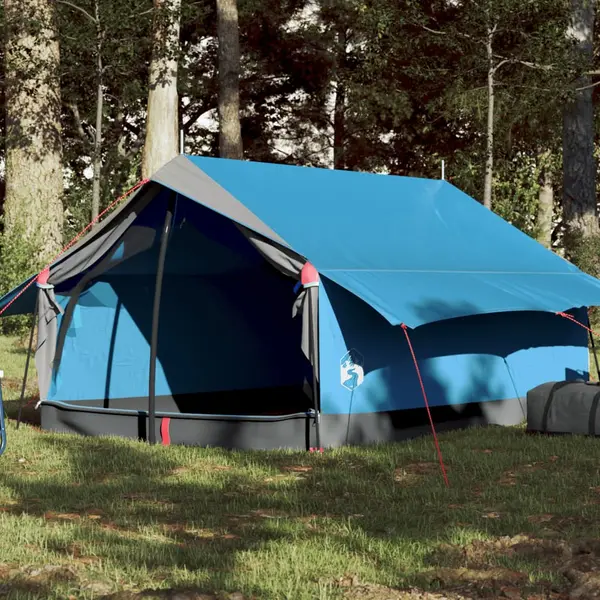 Gossi cort camping pentru 2 persoane, albastru, impermeabil