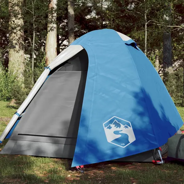 Gossi cort de camping cupola pentru 2 persoane, albastru, impermeabil