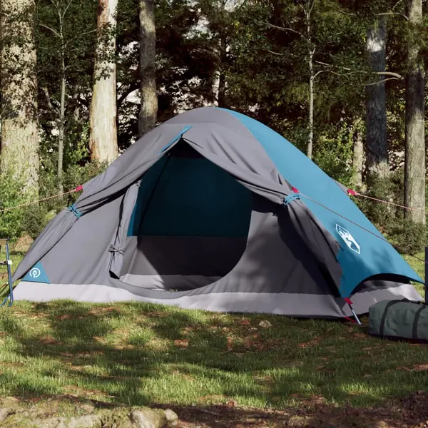 Gossi cort de camping cupola pentru 2 persoane, albastru, impermeabil