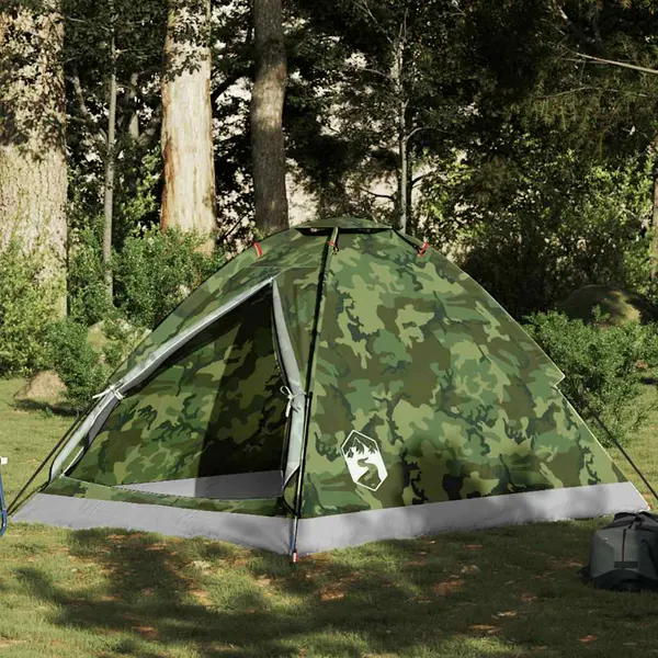 Gossi cort de camping cupola pentru 2 persoane, camuflaj, impermeabil