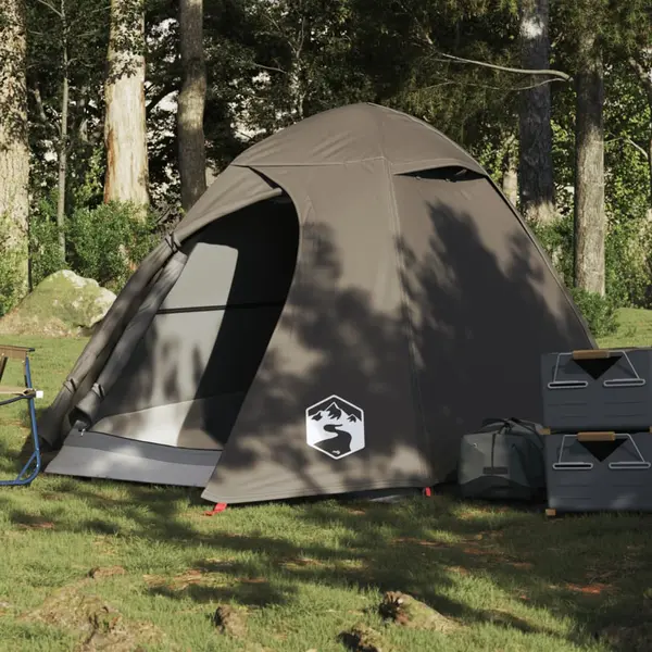 Gossi cort de camping cupola pentru 2 persoane, maro, impermeabil
