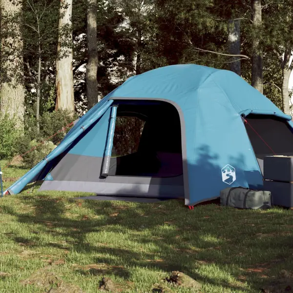 Gossi cort de camping cupola pentru 4 persoane, albastru, impermeabil