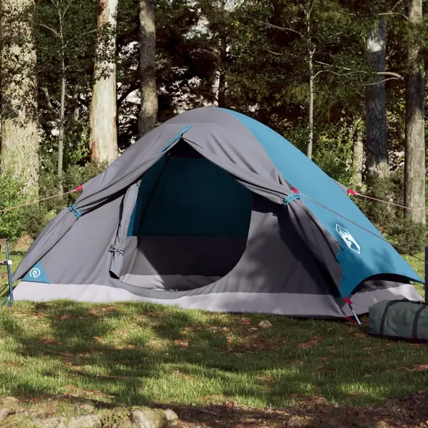 Gossi cort de camping cupola pentru 4 persoane, albastru, impermeabil