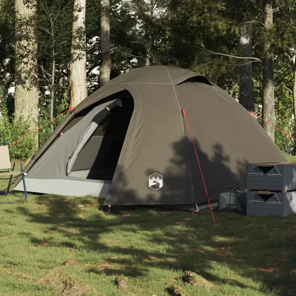 Gossi cort de camping cupola pentru 4 persoane, maro, impermeabil