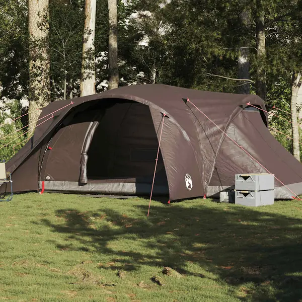 Gossi cort de camping cupola pentru 6 persoane, maro, impermeabil