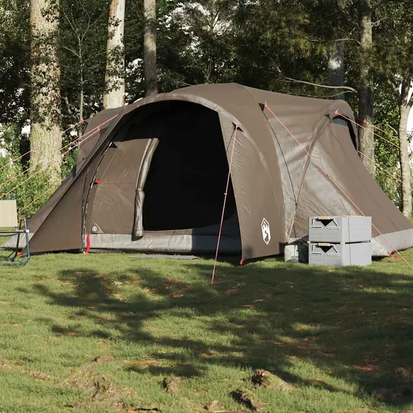 Gossi cort de camping cupola pentru 6 persoane, maro, impermeabil
