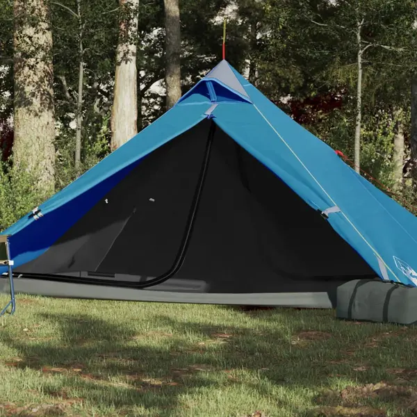 Gossi cort de camping tipi pentru 1 persoana, albastru, impermeabil