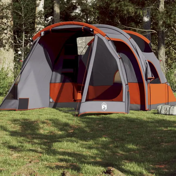 Gossi cort de camping tunel pentru 4 persoane, gri, impermeabil
