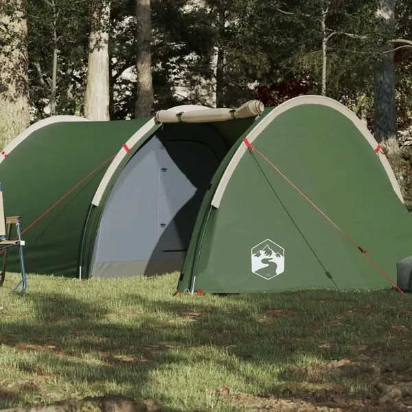 Gossi cort de camping tunel pentru 4 persoane, verde, impermeabil