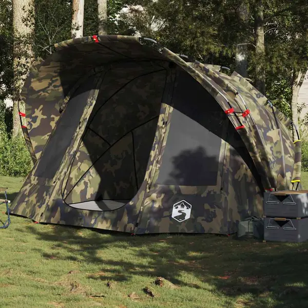 Gossi cort de pescuit pentru 5 persoane, camuflaj, impermeabil