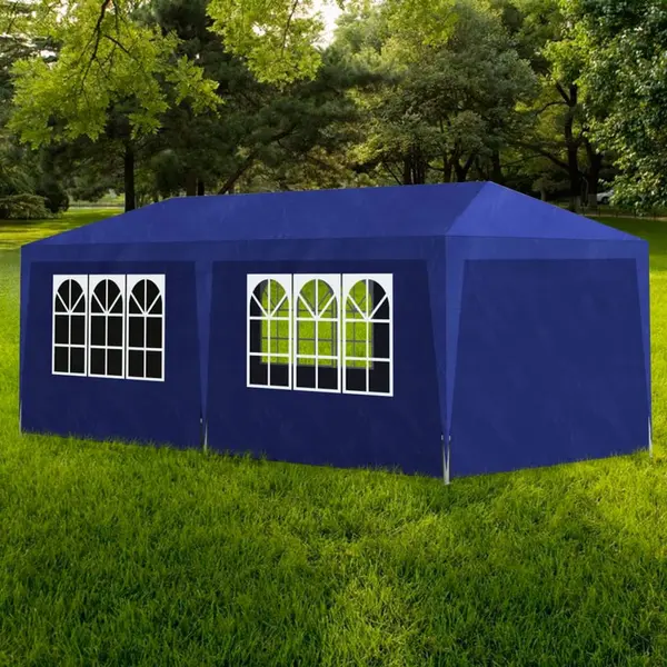 Gossi cort de petrecere, albastru, 3 x 6 m
