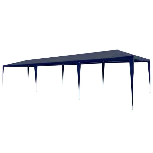 Gossi cort de petrecere, albastru, 3 x 9 m, pe