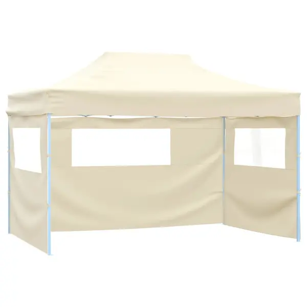 Gossi cort de petrecere pliabil cu 3 pereti, crem, 3 x 4 m, otel