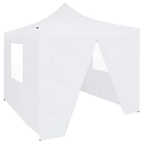 Gossi cort de petrecere pliabil cu 4 pereti, alb, 3 x 3 m, otel