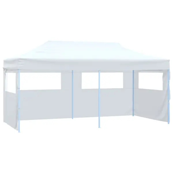 Gossi cort de petrecere pliabil cu 4 pereti, alb, 3 x 6 m, otel