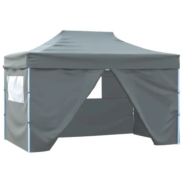 Gossi cort de petrecere pliabil cu 4 pereti, antracit, 3 x 4 m, otel