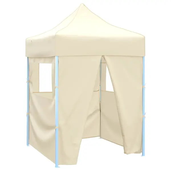 Gossi cort de petrecere pliabil cu 4 pereti, crem, 2 x 2 m, otel